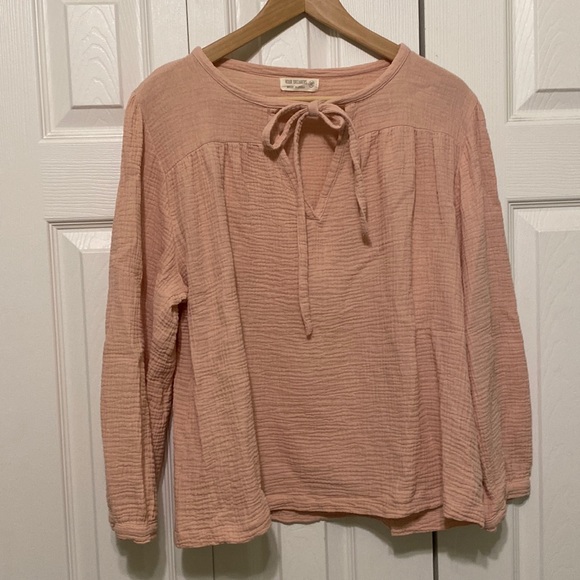 Double Cotton Peachy/Pink Oversized Boho Blouse - Picture 1 of 4